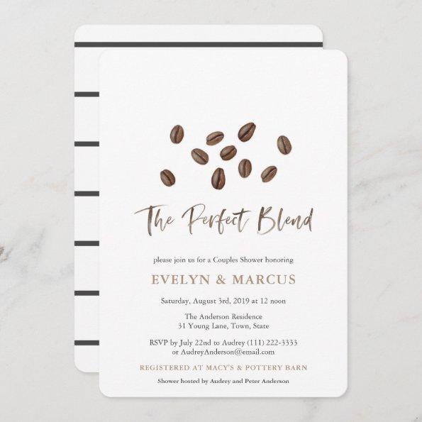 The Perfect Blend Coffee Couples Wedding Shower Invitations