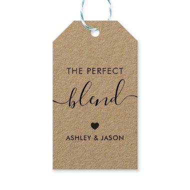 The Perfect Blend Coffee Gift Tag, Wedding, Kraft Gift Tags