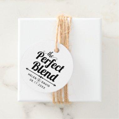 The perfect blend elegant typography wedding favor tags