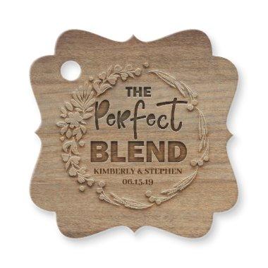 The Perfect Blend Rustic Wedding Favor Tags