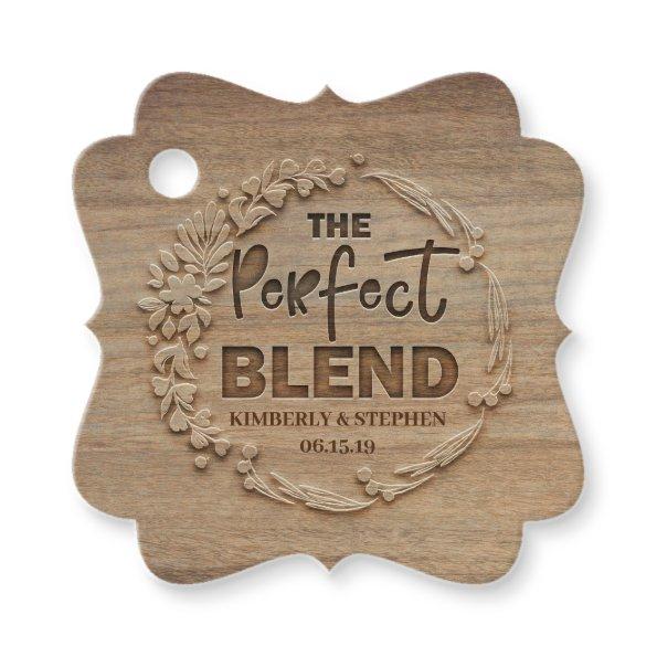 The Perfect Blend Rustic Wedding Favor Tags