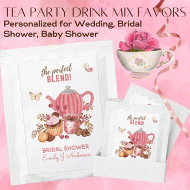 The Perfect Blend Tea Party Bridal Shower Favors Tea Bag Drink Mix