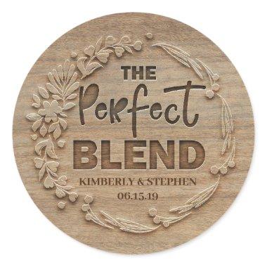 The Perfect Blend Wedding Classic Round Sticker