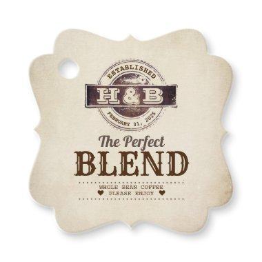 The Perfect Blend Wedding Coffee Favor Tags