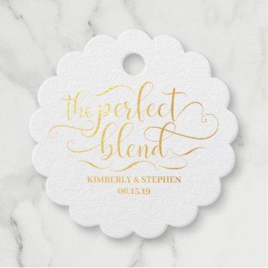 The Perfect Blend Wedding Foil Favor Tags