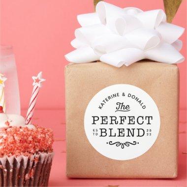 The Perfect Blend Wedding Square Sticker