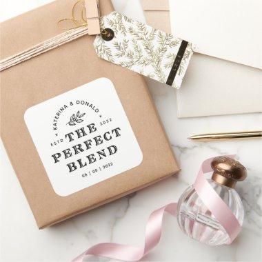 The Perfect Blend Wedding Square Sticker