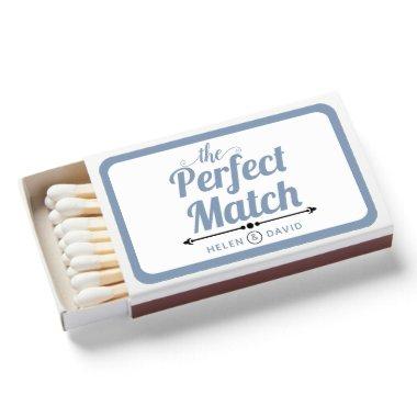 The perfect match dusty blue typography wedding