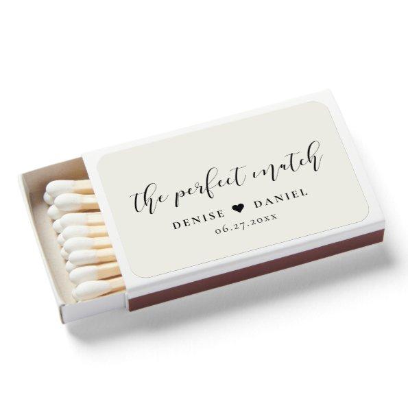 The perfect match Elegant wedding favors matchbox