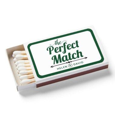 The perfect match emeral green typography wedding