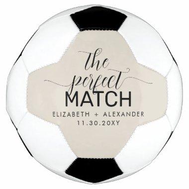 The Perfect Match Minimalist Modern Couple Soccer Ball