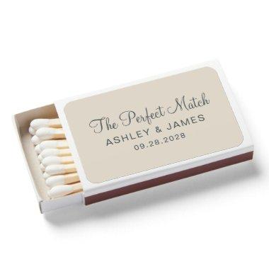 The Perfect Match Names Date Wedding Favor