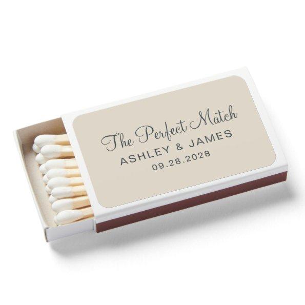 The Perfect Match Names Date Wedding Favor