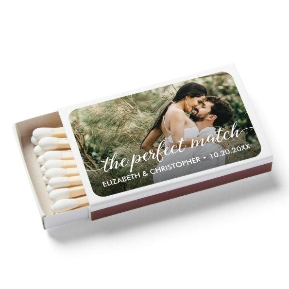 The perfect match Simple photo wedding favor