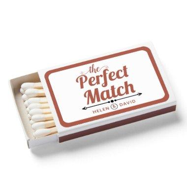 The perfect match terracotta typography wedding