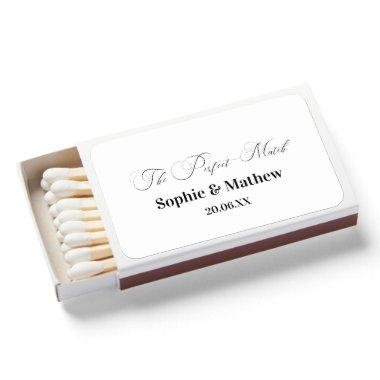 The Perfect Match Wedding Favor Matchboxes