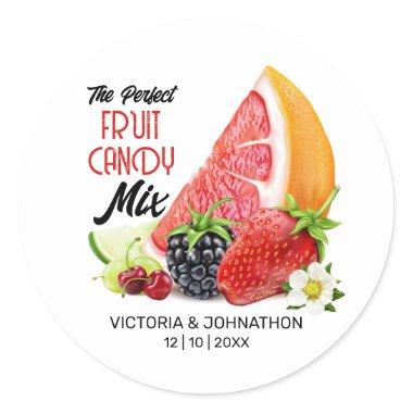 The Perfect Mix Fruit Thank You Wedding Classic Round Sticker