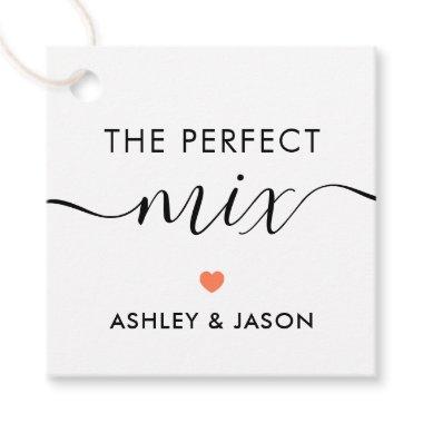 The Perfect Mix Spice or Trail Mix Gift Tag, Coral Favor Tags
