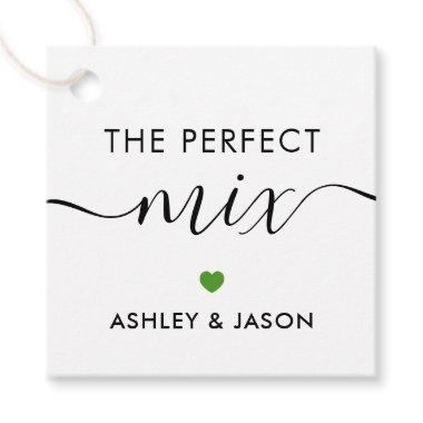 The Perfect Mix Spice or Trail Mix Gift Tag, Green Favor Tags