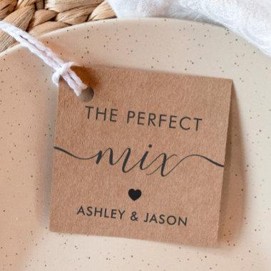 The Perfect Mix Spice or Trail Mix Gift Tag, Kraft Favor Tags