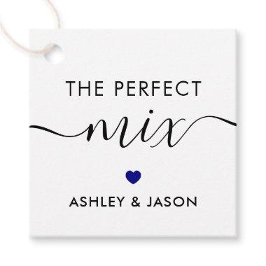 The Perfect Mix Spice or Trail Mix Gift Tag, Navy Favor Tags