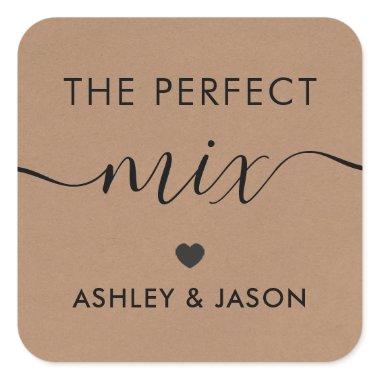 The Perfect Mix Spice or Trail Mix Sticker, Kraft Square Sticker