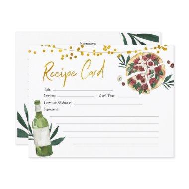 The Perfect Pair Bridal Shower Recipe Invitations