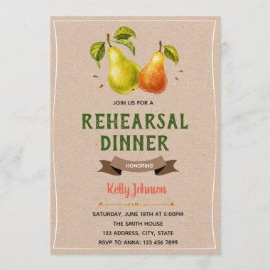 The perfect pair rehearsal dinner Invitations
