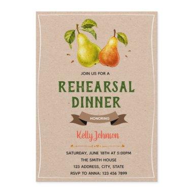 The perfect pair rehearsal dinner Invitations