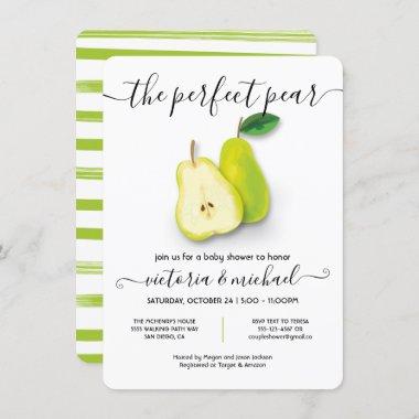 The Perfect Pear Baby Shower Invitations