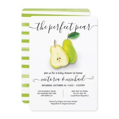 The Perfect Pear Baby Shower Invitations