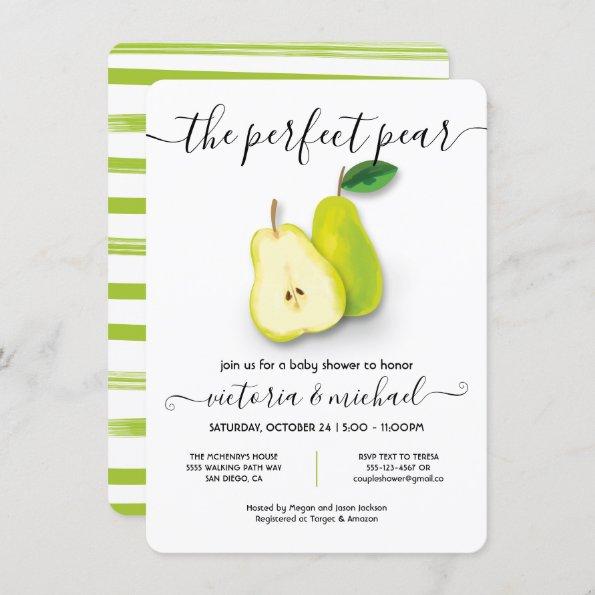 The Perfect Pear Baby Shower Invitations
