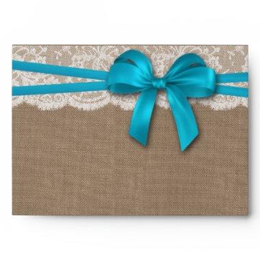The Rustic Blue Bow Wedding Collection Envelopes