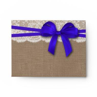 The Rustic Blue Bow Wedding Collection - RSVP Envelope