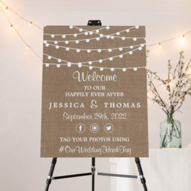 The Rustic Burlap String Lights Wedding Collection Foam Board