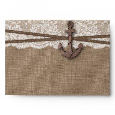 The Rustic Nautical Anchor Wedding Collection Envelope