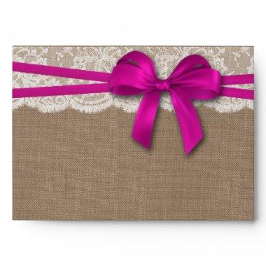 The Rustic Pink Bow Wedding Collection Envelopes