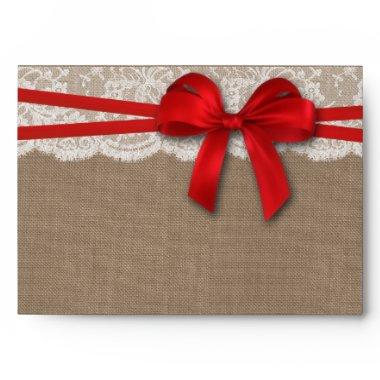 The Rustic Red Bow Wedding Collection Envelopes