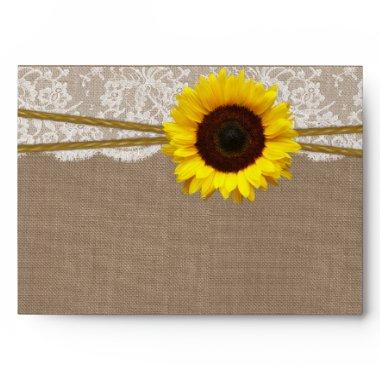 The Rustic Sunflower Wedding Collection Envelopes