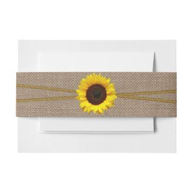 The Rustic Sunflower Wedding Collection Invitations Belly Band