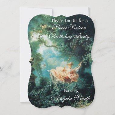 THE SWING ,SWEET 16 BIRTHDAY PARTY Invitations