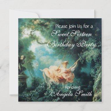 THE SWING ,SWEET SIXTEEN PARTY Invitations