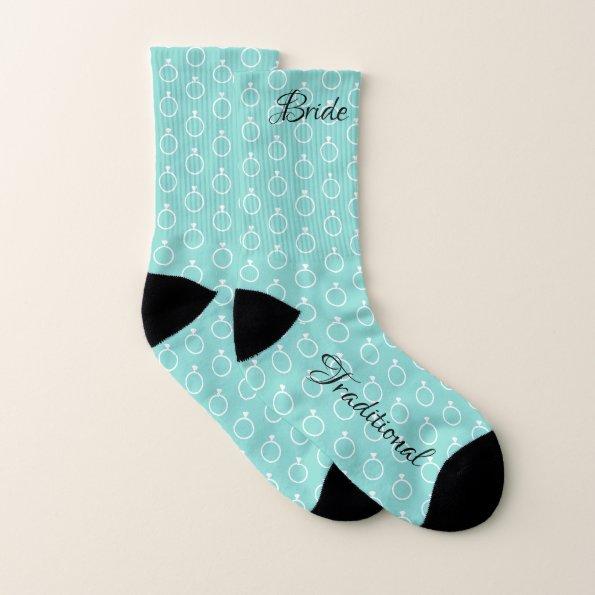 The Traditional Bride Shower Bridal Party Socks