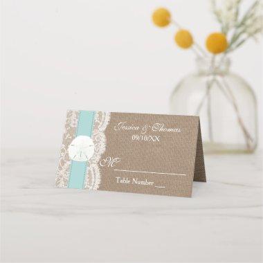 The Turquoise Sand Dollar Beach Wedding Collection Place Invitations