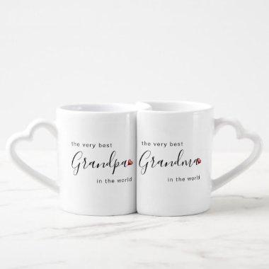 The Very Best Grandma & Grandpa in the World Love Coffee Mug Set