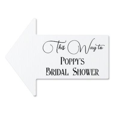 This Way to The Celebrant's  Arrow Sign