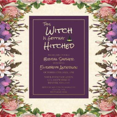 This Witch Is Getting Hitched Bridal Shower Foil Invitations
