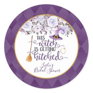 This Witch is Getting Hitched Round Sticker Custom