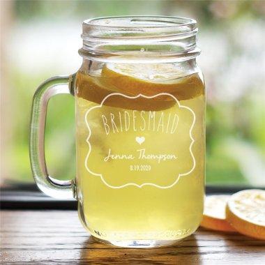 Thoughtful and Stylish Engraved 16 oz. Mason Jar