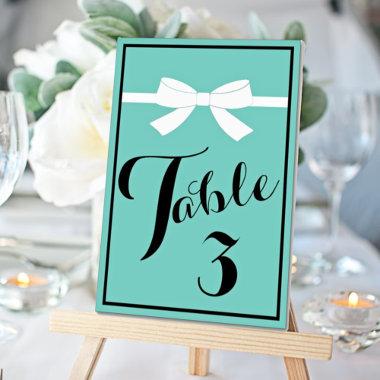 Tiara BRIDE Teal Blue Shower Centerpiece Party Table Number